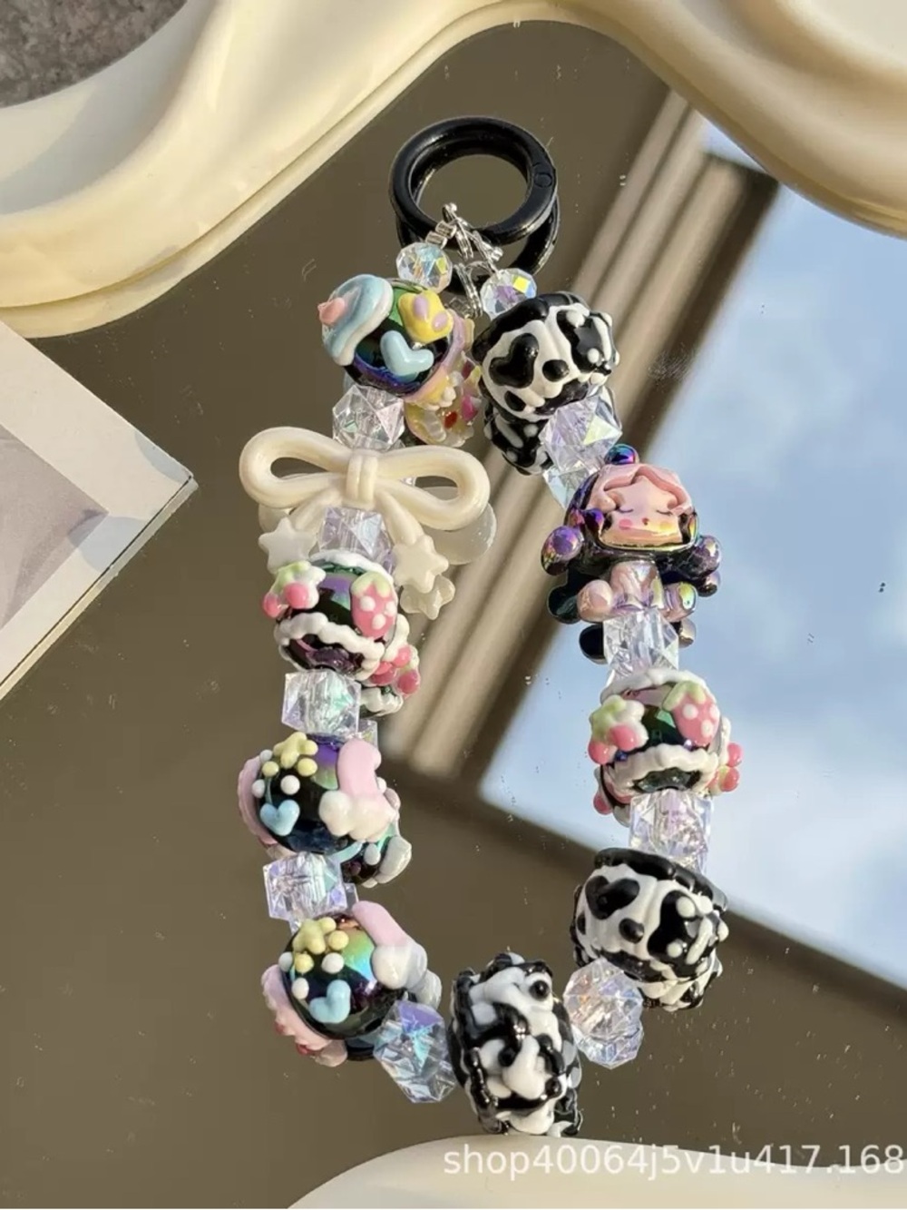 Popmart Skullpanda Multicolor Beaded Key Chain& Phone Chain - Picture 9 of 10